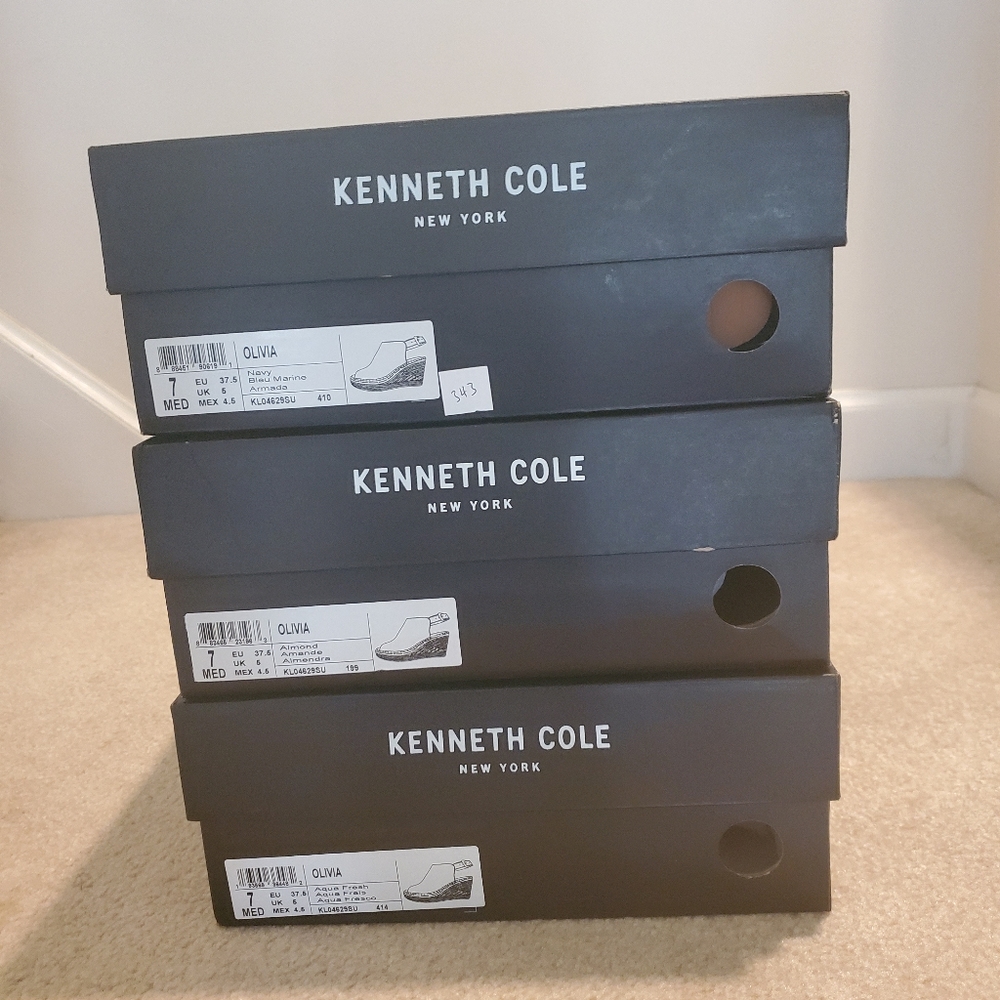 Kenneth Cole Platform Sandal Storage Shoe Boxes